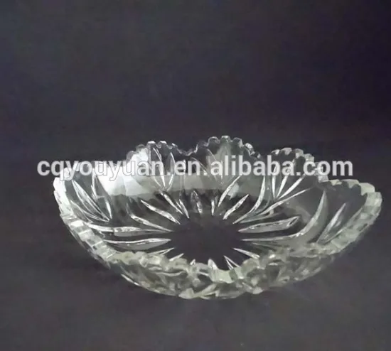 clear glass plate with flower design