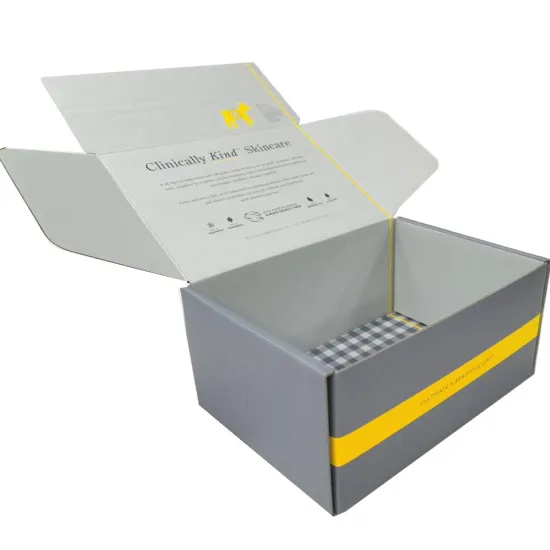 Jagged seal folding mailer corrugated paper box