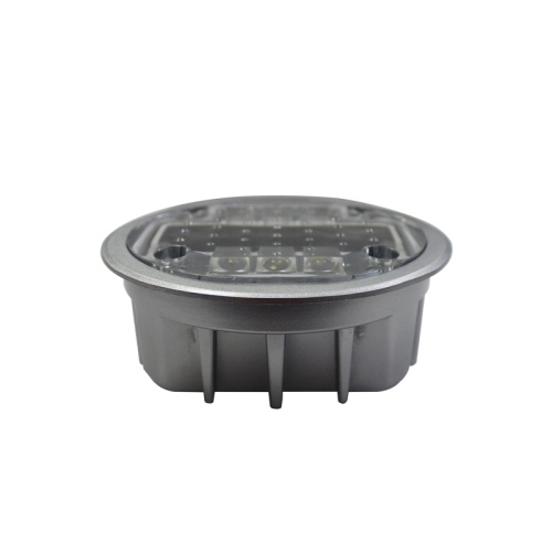 Yellow flashing light aluminum pressure round road stud