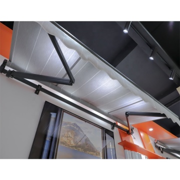 Wind Proof Motorized Folding Arm Awning for Outdoor QC Aluminum Wall Mount Sunshade