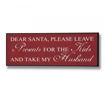 Dear santa wall hanging