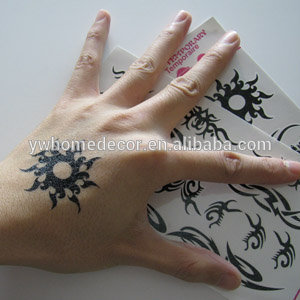 Customizabl eraseable temporay tatoo stickers multi colour can print