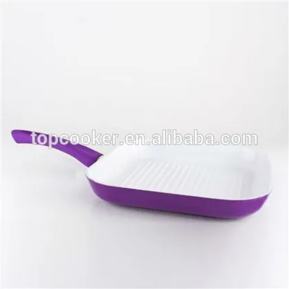 No Smoke Aluminum Ceramic Coating Square Grill Pan