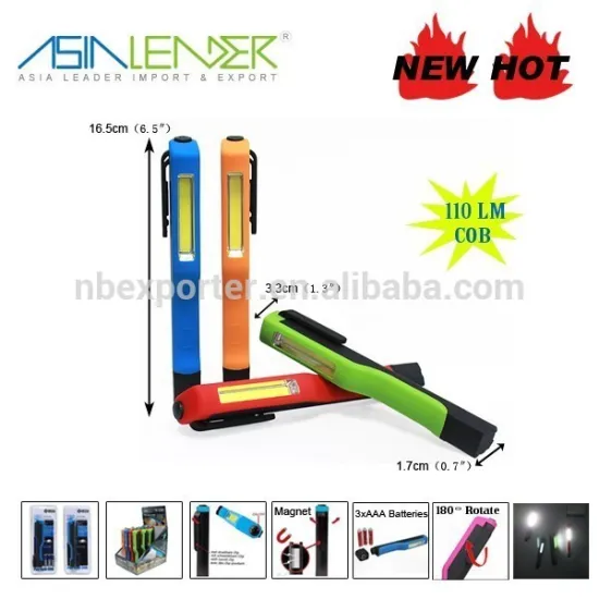Magnetic Pocket COB Light Stick with Clip