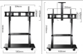 Heavy-Duty Commerical TV-Display Mobile TV-Stand