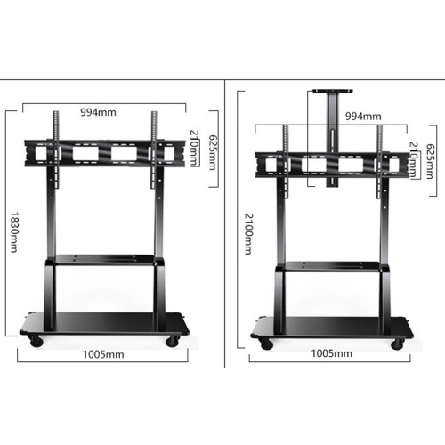 Moveable TV Stand heavy-duty commerical TV display mobile TV stand Manufactory