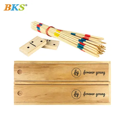 BKS Colorful Wooden Mikado Game - Funny Game with Chopsticks in a Wooden Box