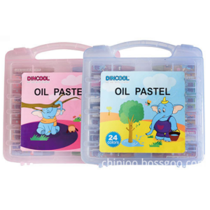 Pastello a olio a 24 colori in scatola di plastica