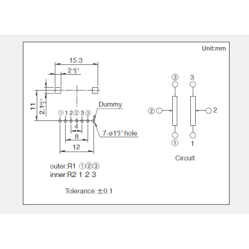 RK14K Series Rotating potentiometer