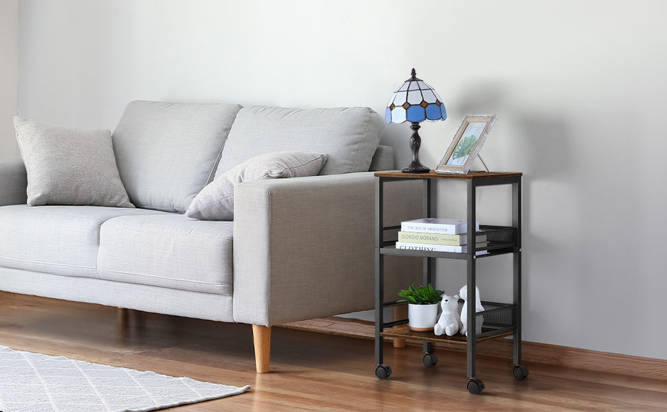 End Side Table With Charging Station