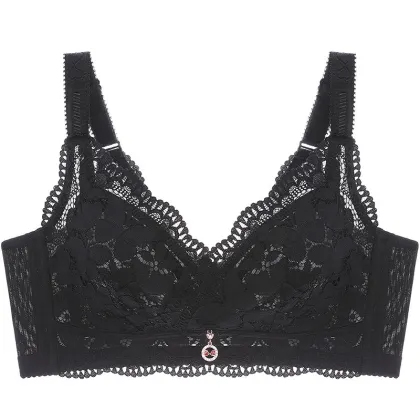 High Quality Plus Size Lace Ultra-Thin Full Cup Gather Bra
