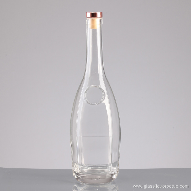 whisky gin glass bottle with decoration