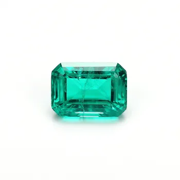 Lab Emerald Colombian Color Emerald cut 14x10