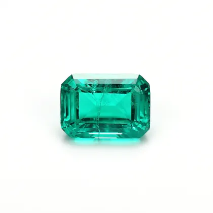 Lab Emerald Colombian Color Emerald cut 14x10
