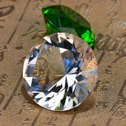 Wholesale 3 inch Sparkling Clear Glass Diamond Stone Paperweight