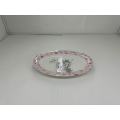 pink pattern ceramic plate