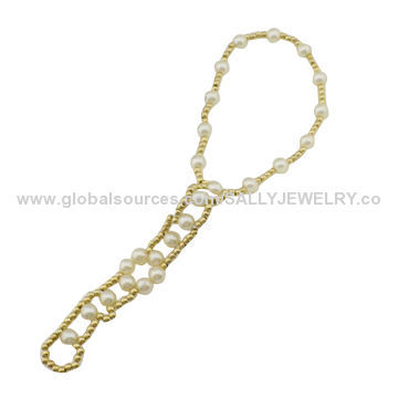 Custom Beautiful Imitation Pearls Anklets, Wholesale, Various Designs are Available
