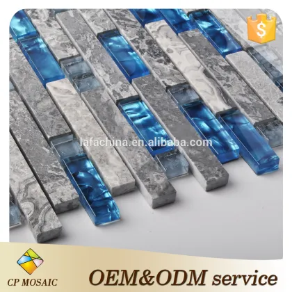 stone mix frosted crystal glass mosaic