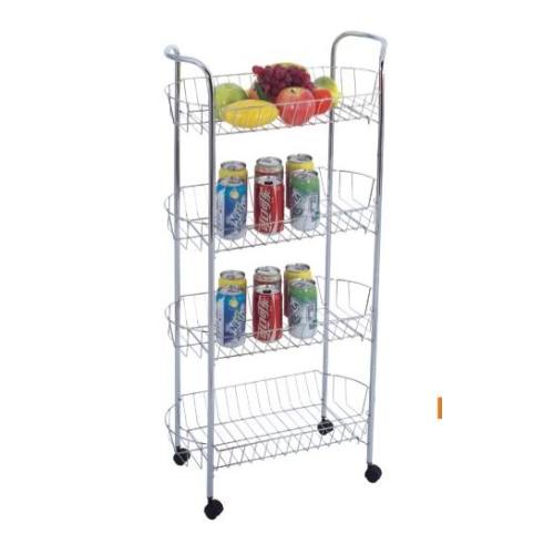 4 Tier Metal Mesh Storage Cart