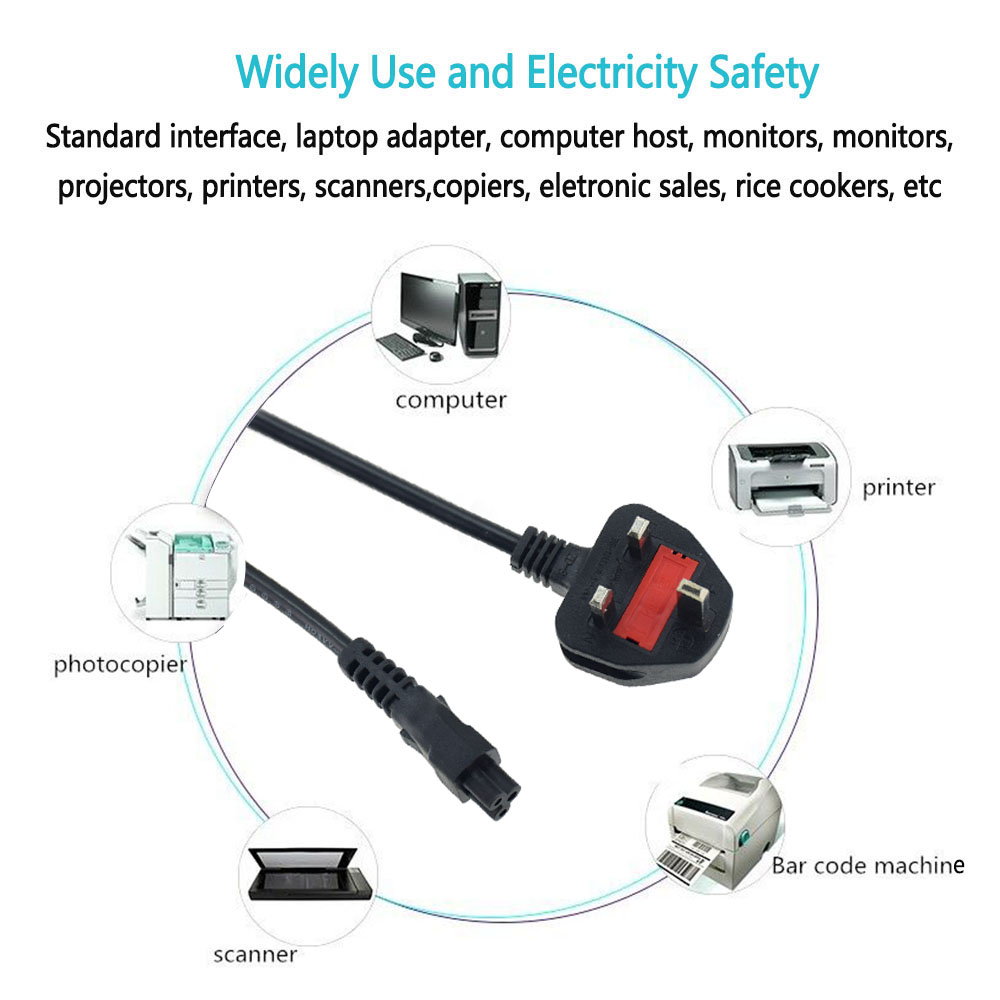 UK 3pin ac cable