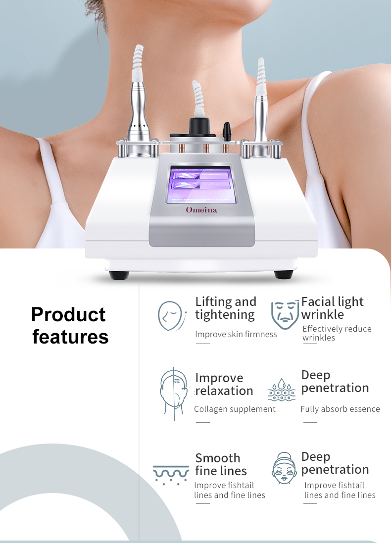 RF facial machine for wrinkles and fine lines