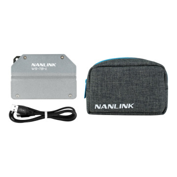 Nanlite Nanguag Nanlink WS-TB-1 Dimming Wireless Dimming Box per le luci fotografiche con batteria e connettività telefonica