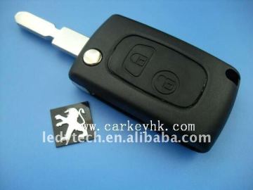 Peugeot 406 modified flip remote key casing&key case, car key