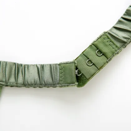 Glossy Satin High-Quality Triangle Bikini Bra and Panty Set Without Steel Ring