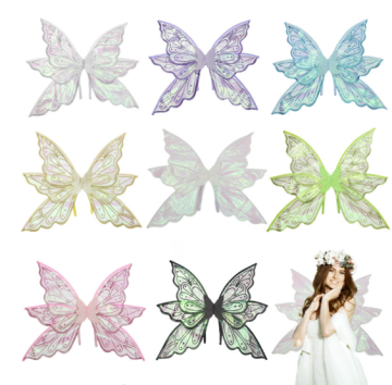 Butterfly Wings Dress Up: Angel and Fairy Costume with Stage Props