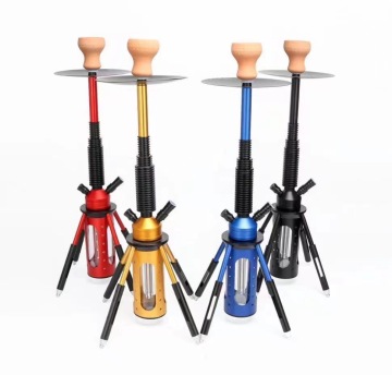 China Factory's Large Aluminum Rocket Shisha Hookah Set with Electric LED Light: A Stylish Smoking Experience