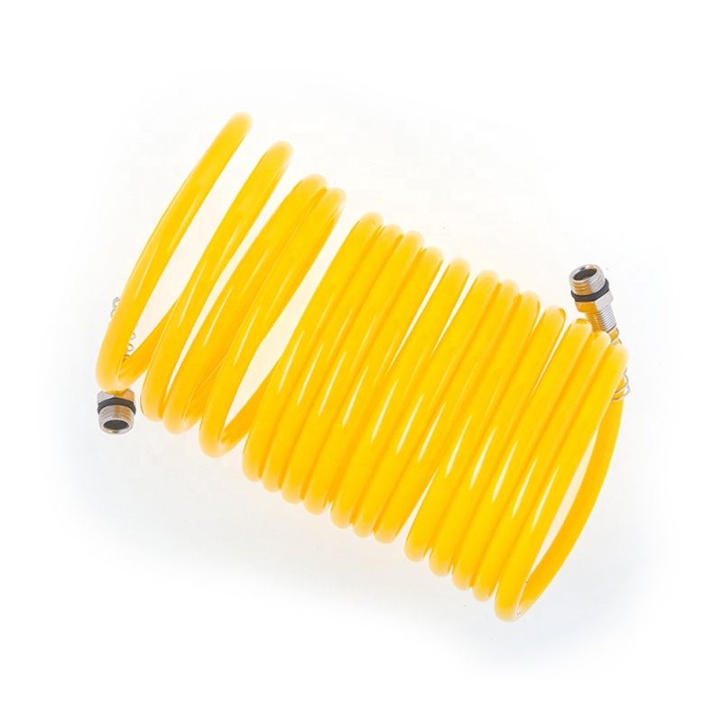 High Pressure 5x8mm PU Polyurethane Flexible Spring Tubing Hose Pipe with Quick Connector: Durable and Efficient Fitting Solutio