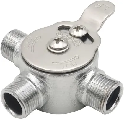 3-Way Hot Cold Water Mixing Valve - Solid Brass Commercial Temperature Control Valve
