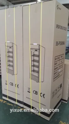 Upright 2 Door Dairy Drink Display Bottle Cooler Fridge