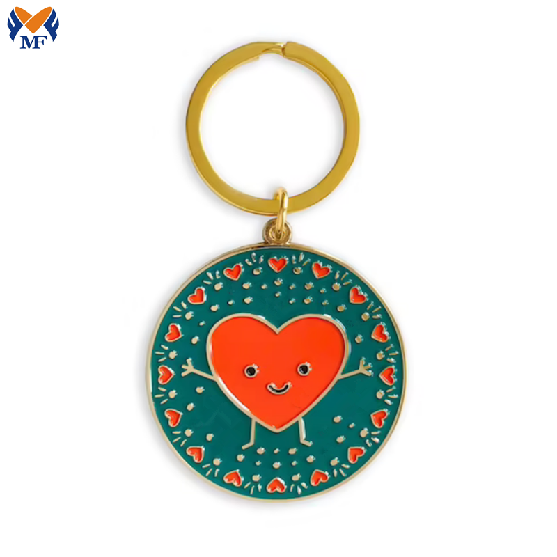 Enamel Painted Love Heart Keychain Gift For Mom