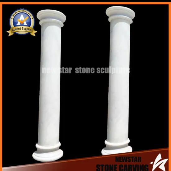 White Marble Hollow Column Stone Column Building Material
