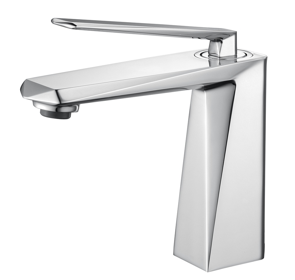 Moderno Chrome Single Manand Cuenco Faucet