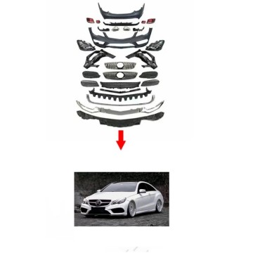 Body Kit für Mercedes-Benz E-Klasse Coupé W207 E200 E260 2010-2013 bis 2014-2017 Facelifting