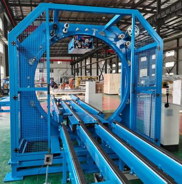 Orbital stretch wrapping machine