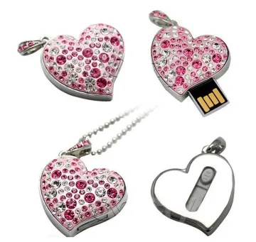 Heart shape Jewelry usb flash drive 2.0