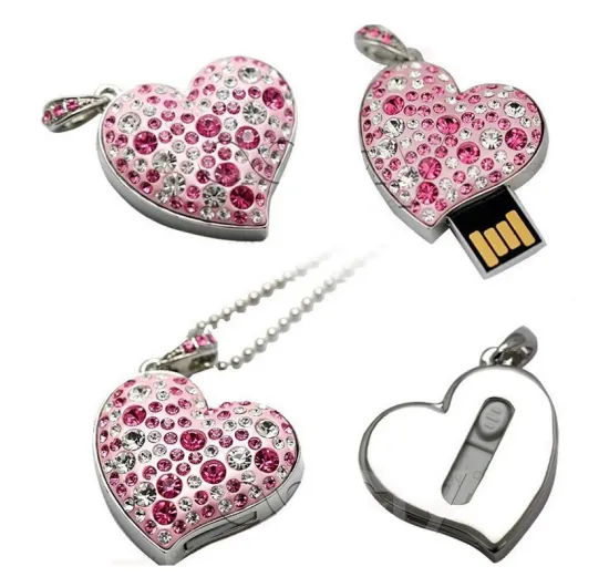 Heart shape Jewelry usb flash drive 2.0
