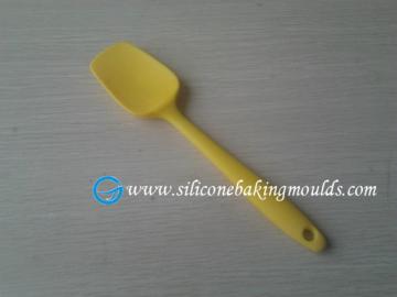 Recycled Small Yellow Silicone Spatula , Non-stick Recycled Silicone Shovel