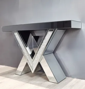 Glass corridor table for apartment porch