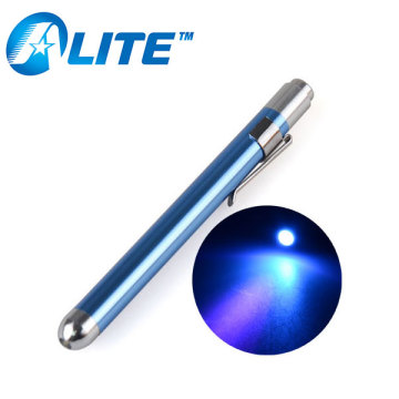 Custom Brand Name Case Metal Aluminum LED UV Black Light Pen with Clip YT-B105UV