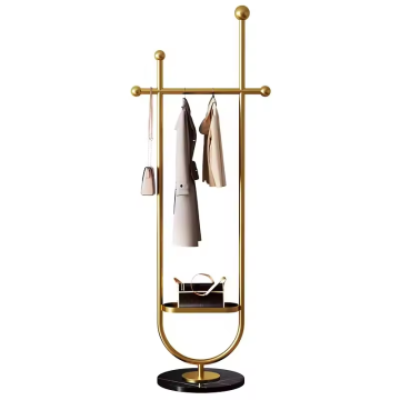 High Quality Hanger Coat Racks for Bedroom - Luxury Multifunction Metal Marble Storage