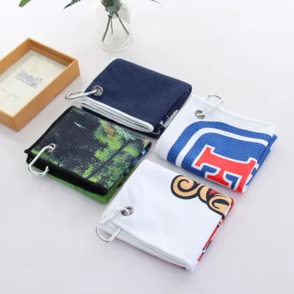 Custom Waffle Towel Ping Golf Towels with Grommet and Hook