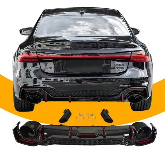 2019-2024 Body Kit RS7 Black Carbon Fiber Rear Diffuser for Audi A7 C8 Upgrade to RS7 Rear Spoiler with Tail Pipe