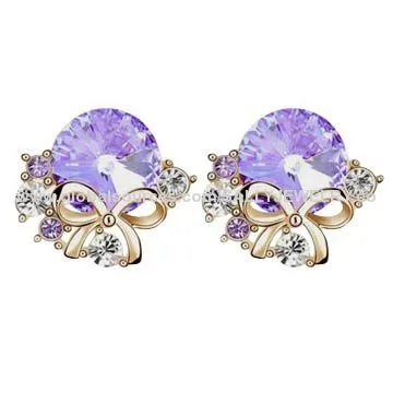 Beautiful Swarovski Crystal Earrings, Various Designs are Accepted