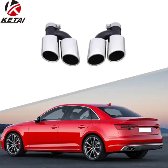 2016-2019 AUDI A4 Stainless Steel Silver S4 Style Tail Pipe