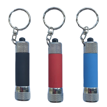 Hot Selling Elastic Rubber Paint Mini LED Flashlight with Custom Logo for Promotional Keychains