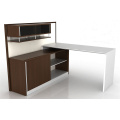 Morden L-Shaped Desk with Hutch Grouping